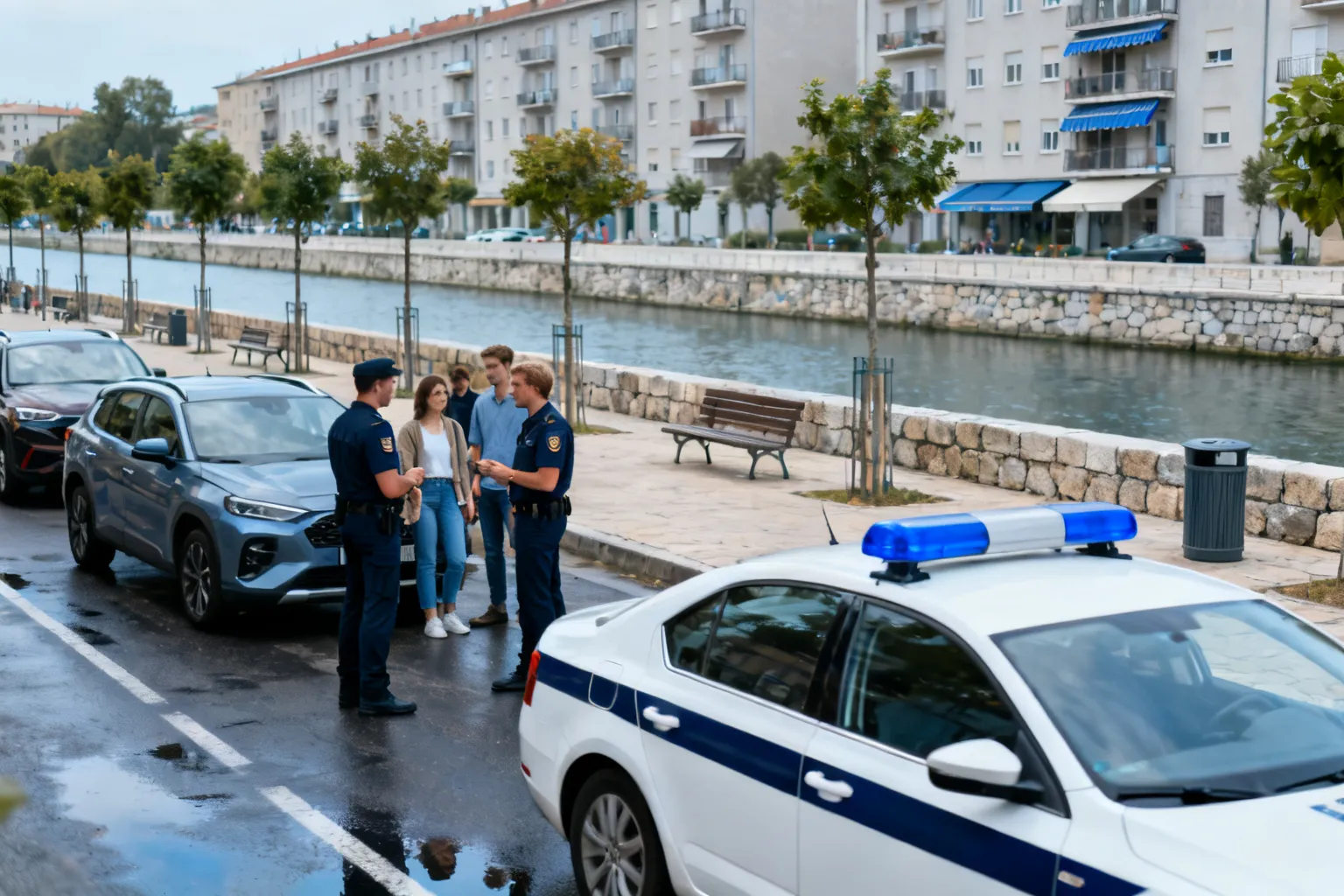 Kontrole podczas zlotu motoryzacyjnego na Nabrzeżu Janówek we Wrocławiu